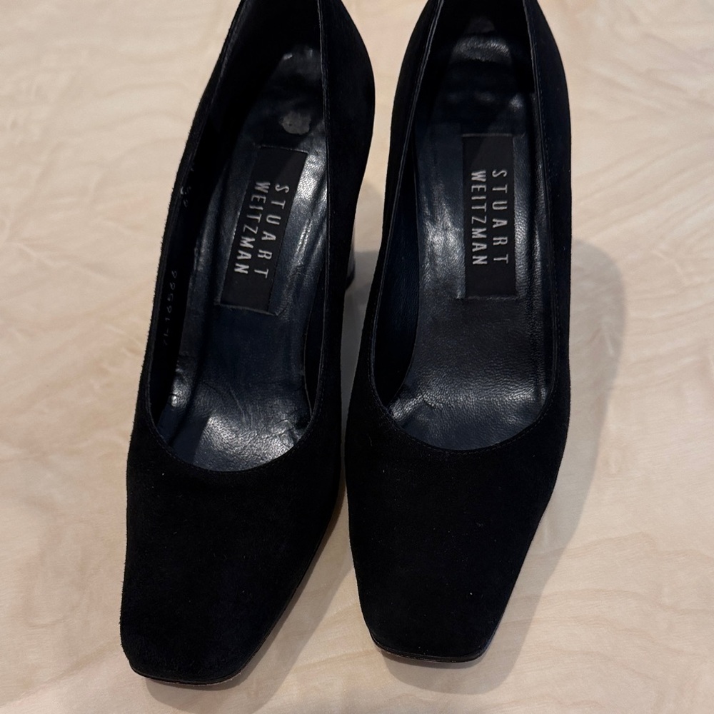 Stuart Weitzman Black Suede Heels